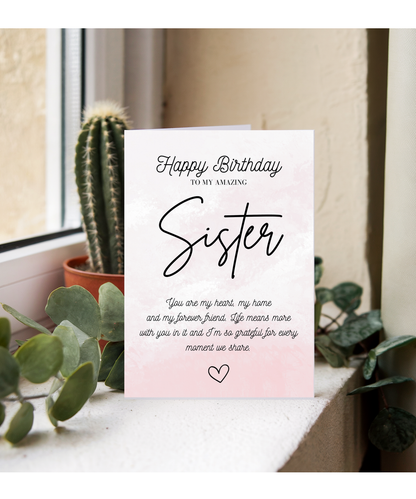 Gold Happy Birthday Sister