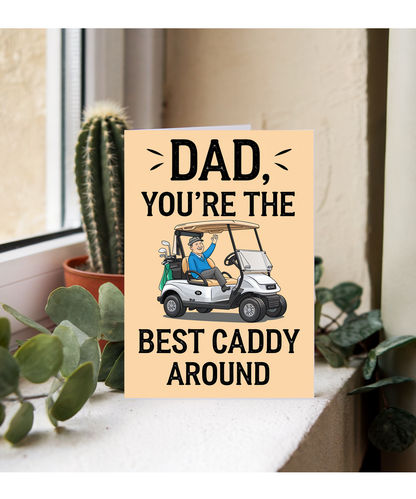 Funny Birthday Card for Dad Best Caddy Around taxi driver