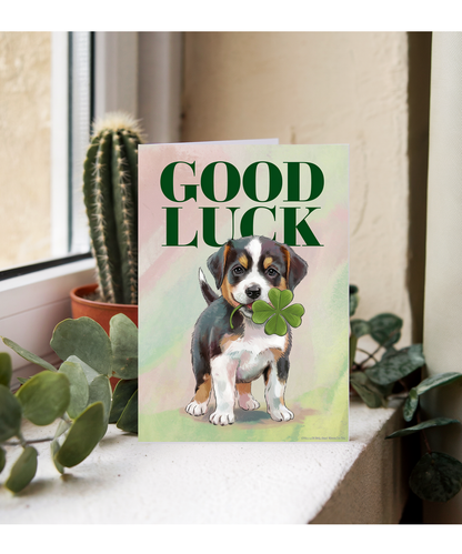 Good Luck - Puppy with a Lucky Charm