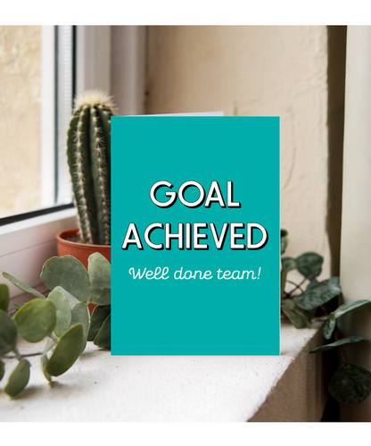 Teamwork Congratulations Card for the Workplace Goal Achieved Well Done Team