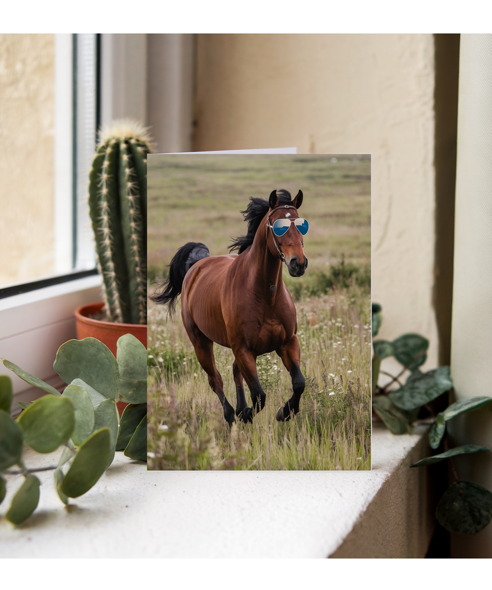 Horse in Aviator Glasses