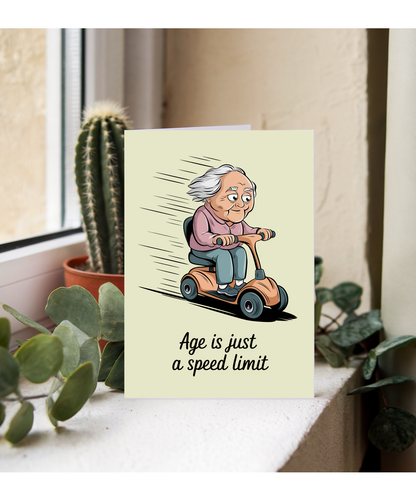 Funny Birthday Card Age is Just a Speed Limit
