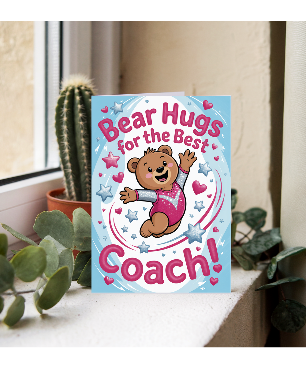 Nursery teacher bear hugs