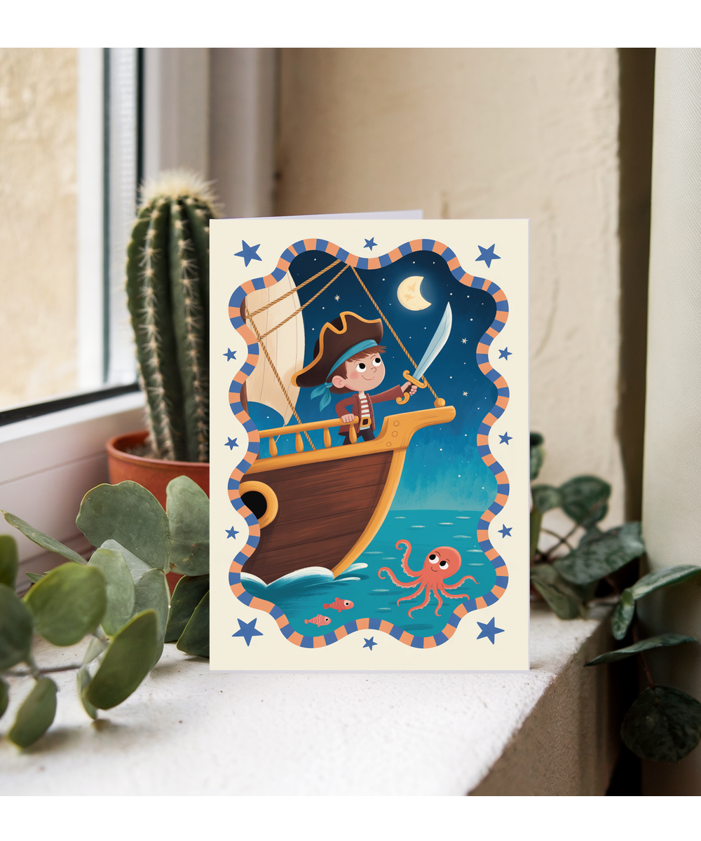 little boy as a pirate