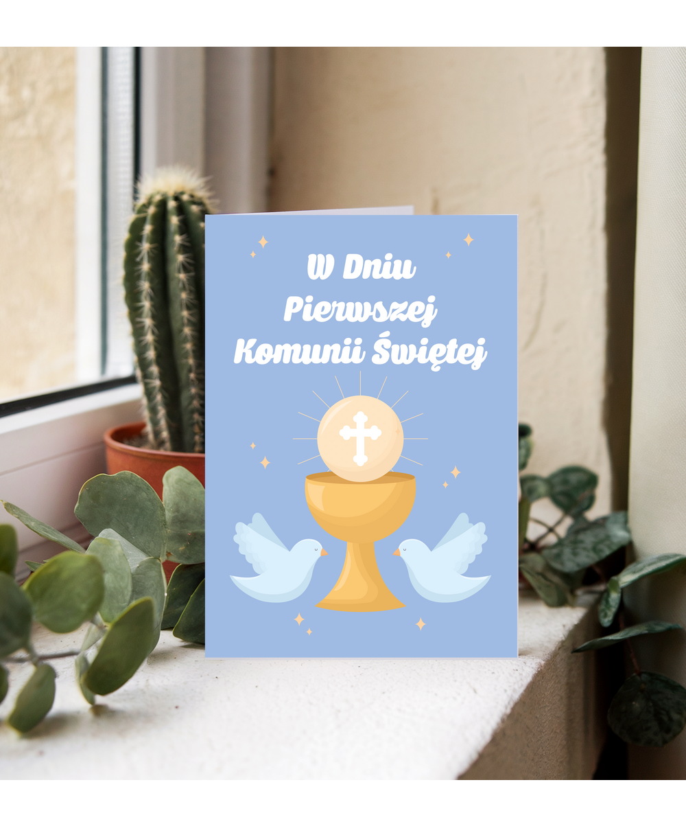 Polish First Holy Communion Card W Dnui Pierwszej Komunii Sweitej