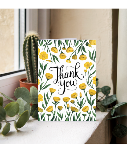 Thank You - Pretty Buttercup Flowers
