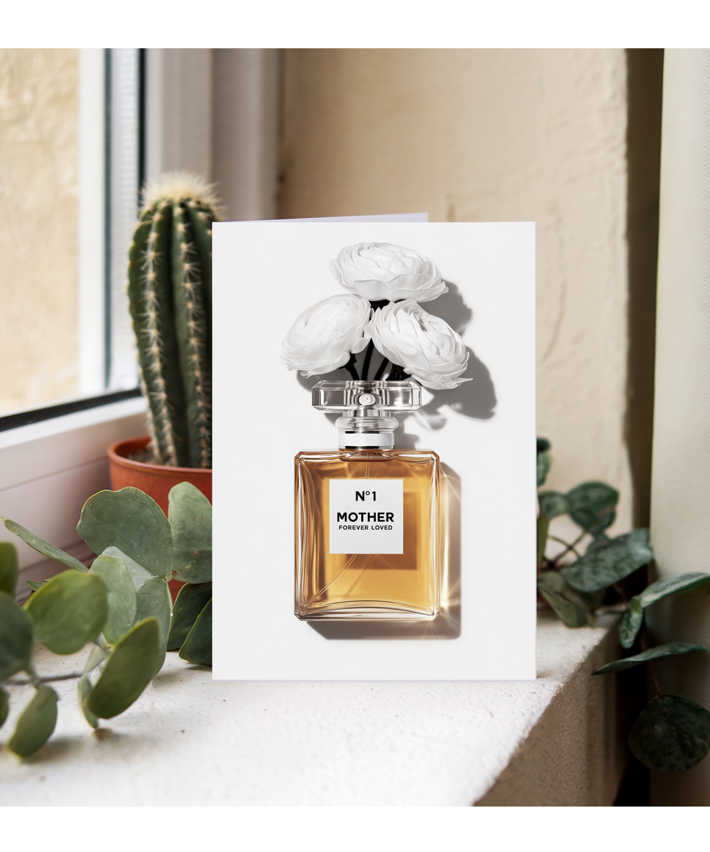 Luxury Mother Card Perfume and Flowers Forever Loved