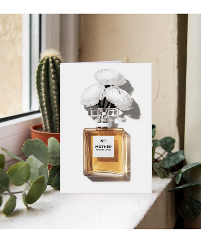 Luxury Mother Card Perfume and Flowers Forever Loved