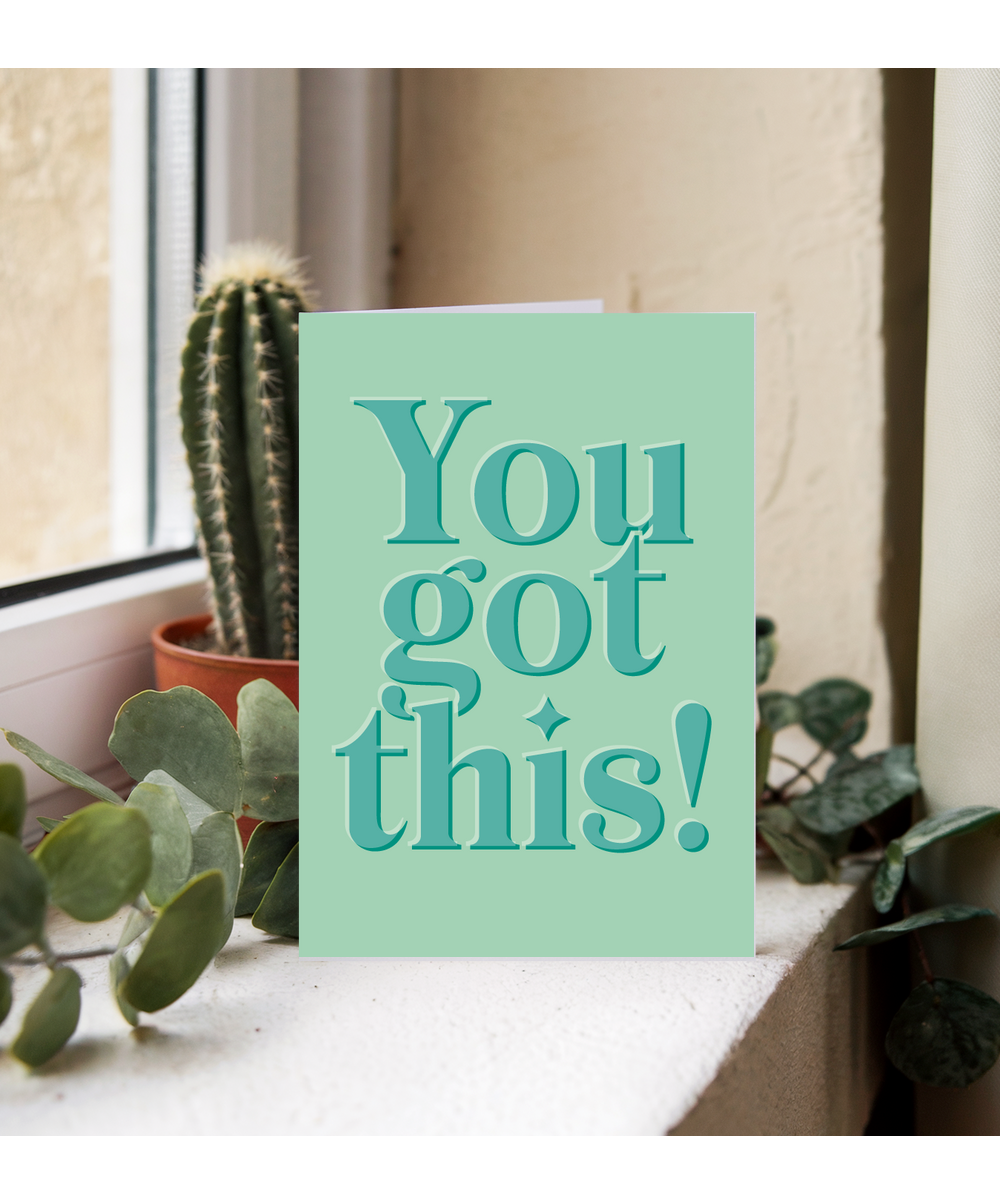 Motivational Card for Exams You Got This