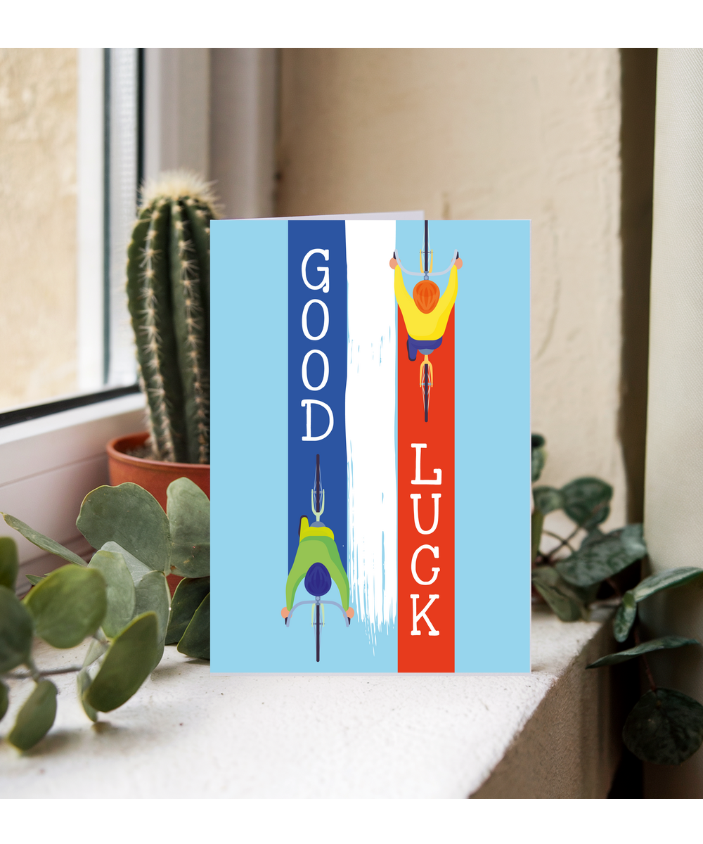 Good Luck Card for Cycling Race Sports Challenge in France