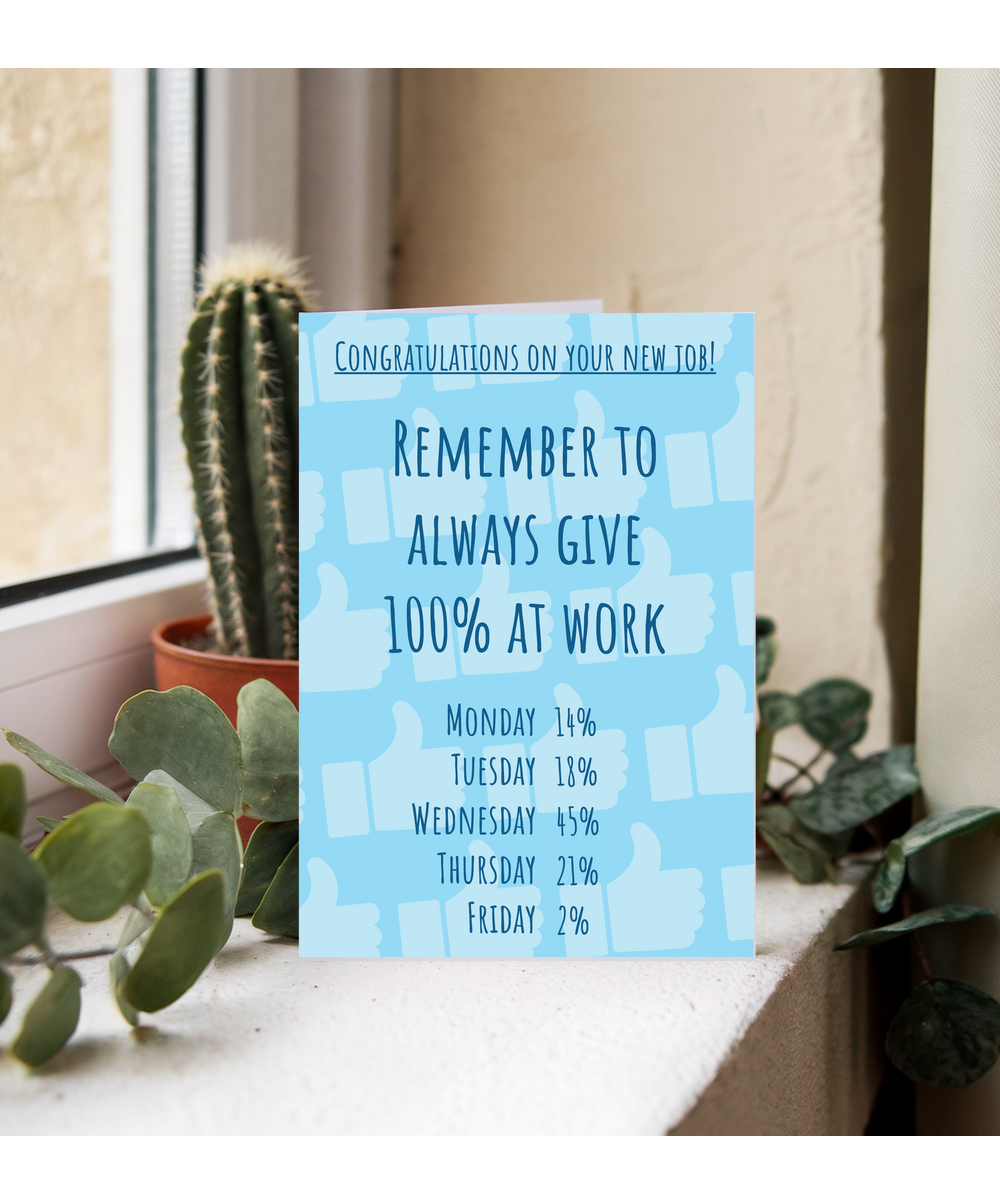 Remember to always give 100% at work