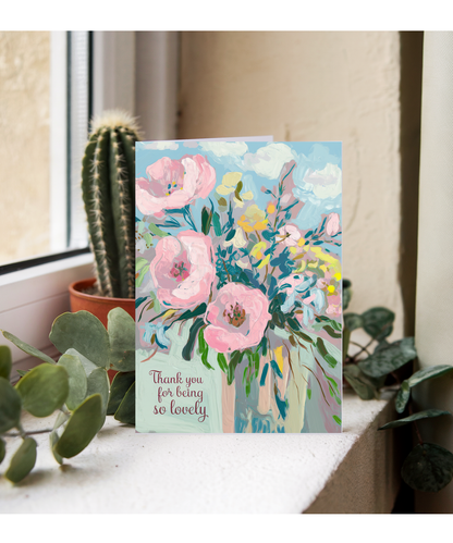 Thank You Card for Being So Lovely flowers