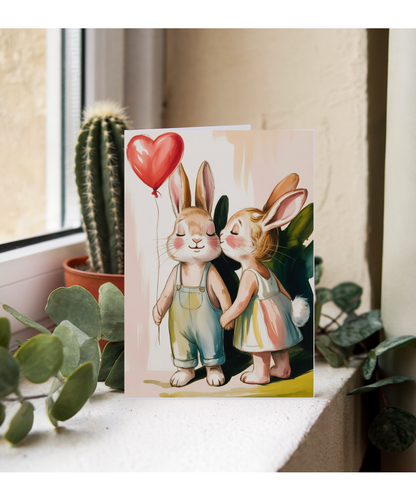 Valentines Bunnies in love