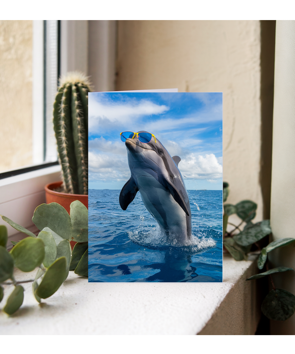 Dolphin with Blue-Tinted Glasses
