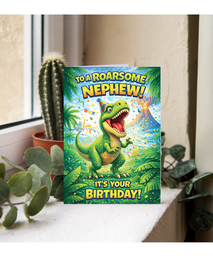 To a roarsome nephew, it's your birthday