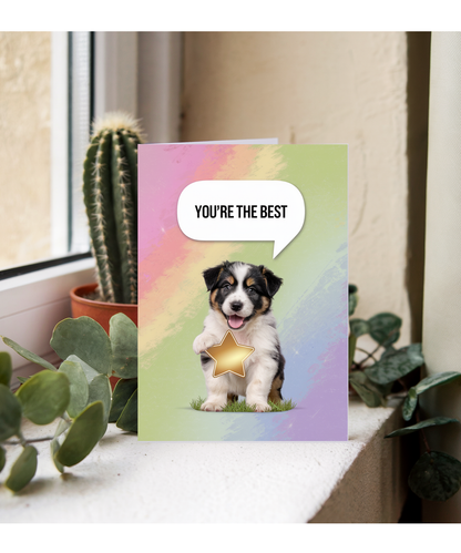 You're the Best - Puppy with a Gold Star