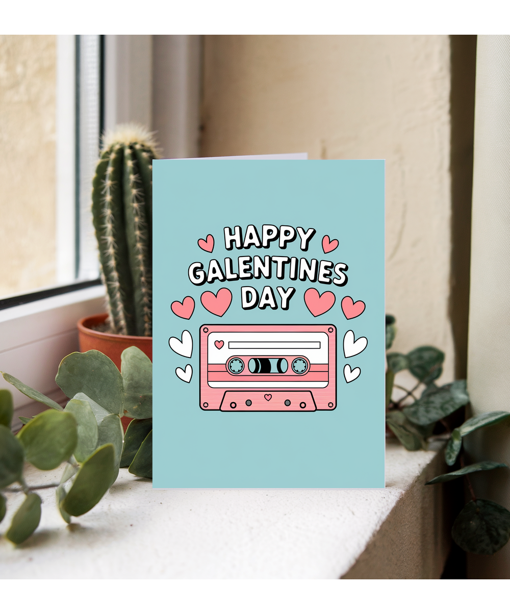 Happy Galentines Day Card Best Friends Retro