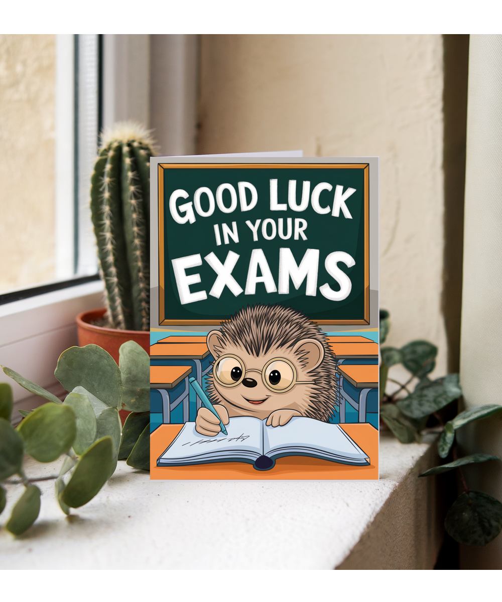 Good Luck in Your Exams Hedgehog