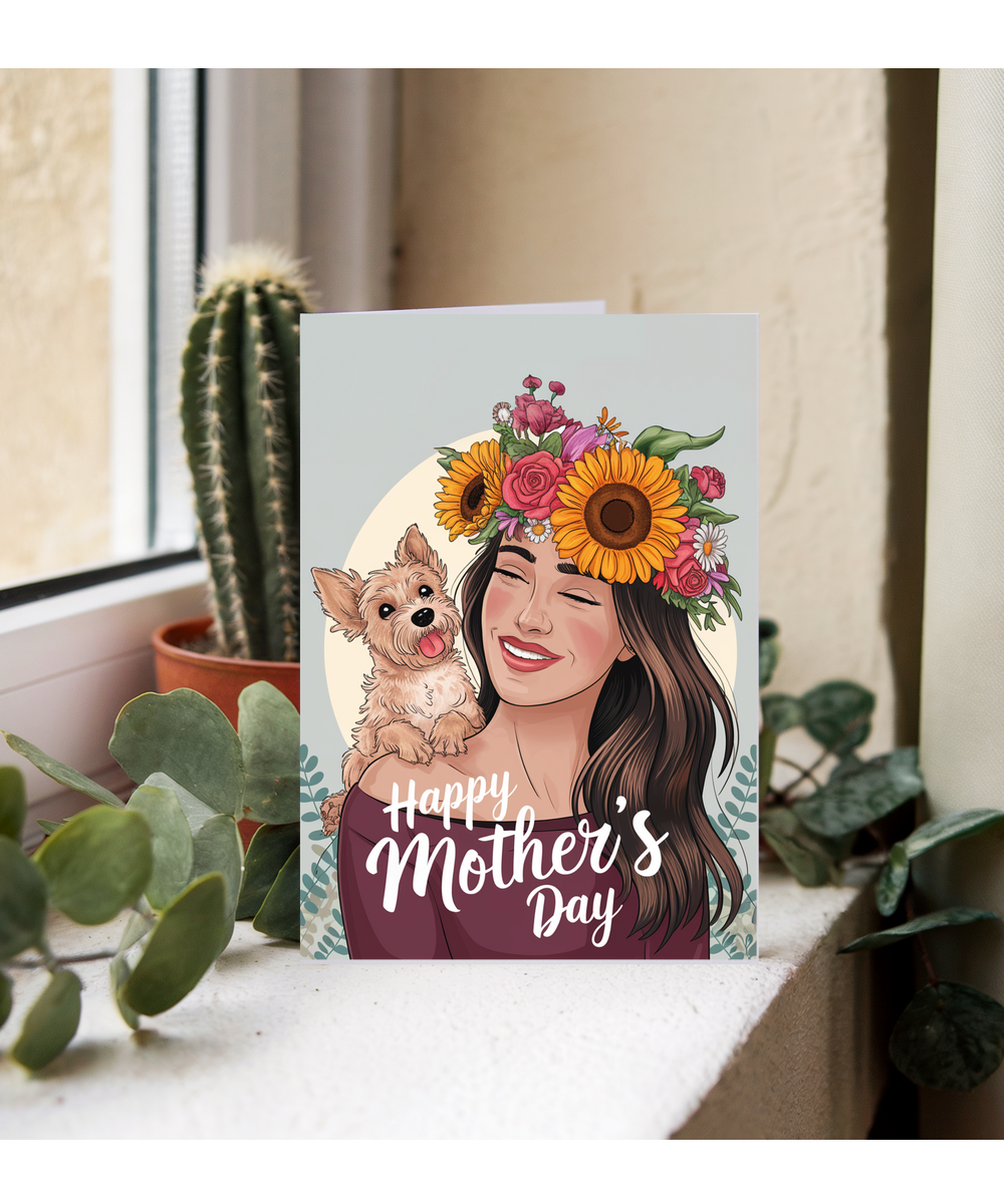 Happy Mothers Day with Puppy