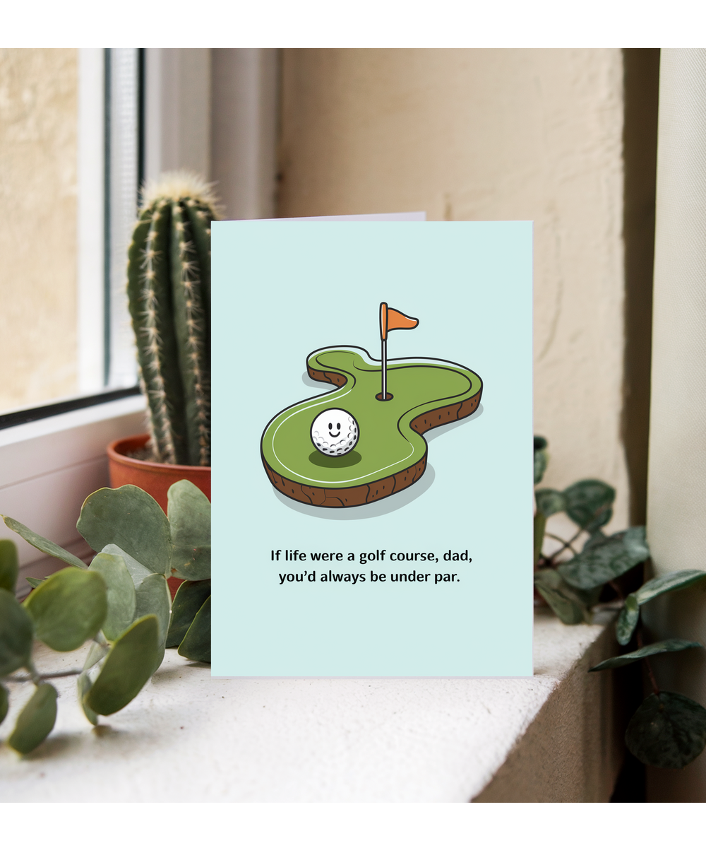 Birthday Card for dad golf Always Under Par funny cards fathers day