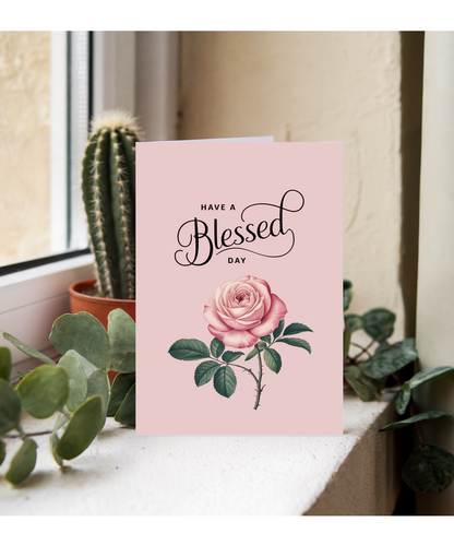 Have a Blessed Day Card thank you Christian