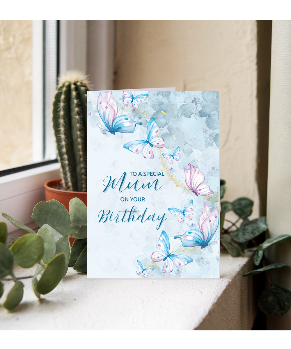 To a special mum on your birthday, butterfly