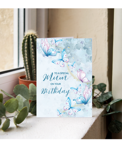 To a special mum on your birthday, butterfly