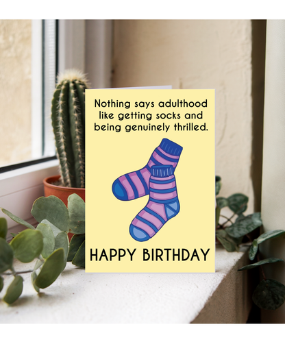 Nothing says adulthood like getting socks