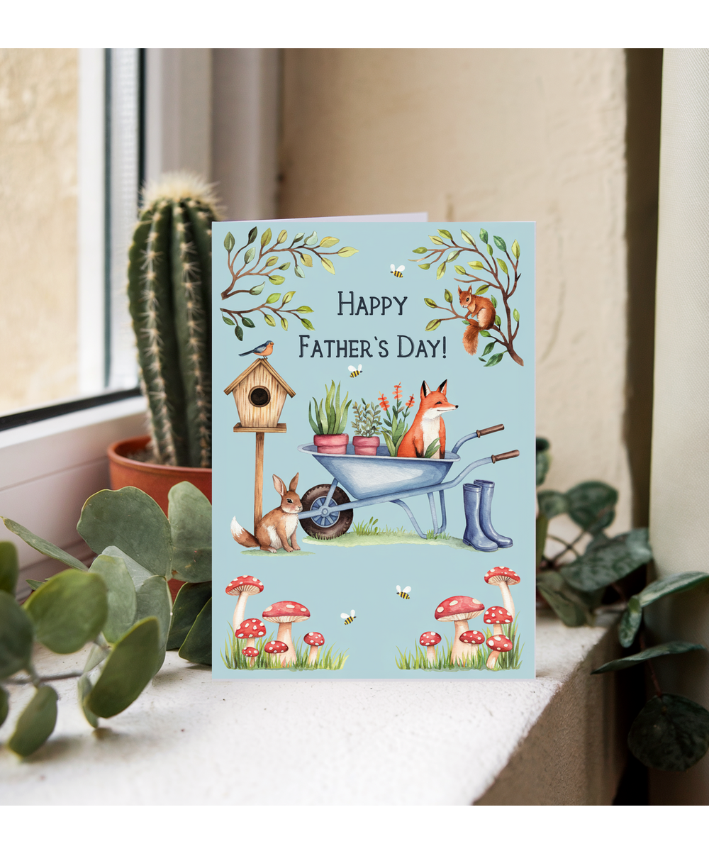 Happy Fathers Day Garden Scene