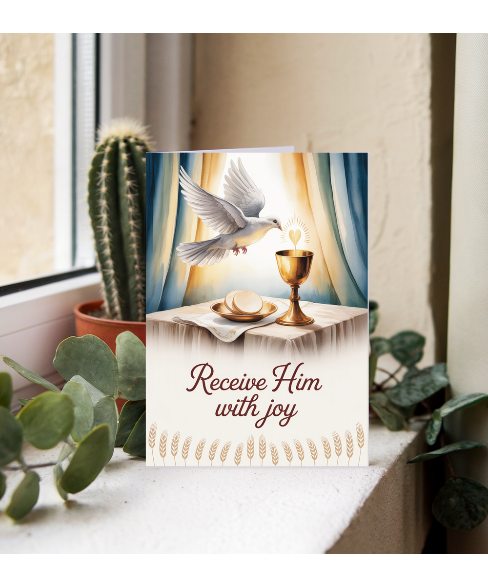 Receive him holy communion