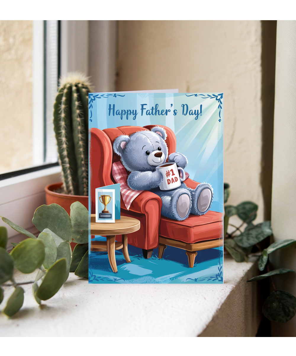 Father's day card #1 Dad teddy bear