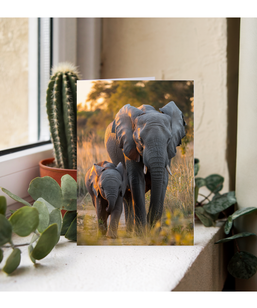 Mother elephant and her baby