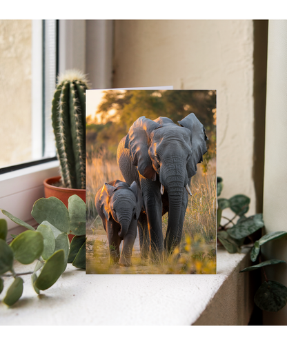 Mother elephant and her baby
