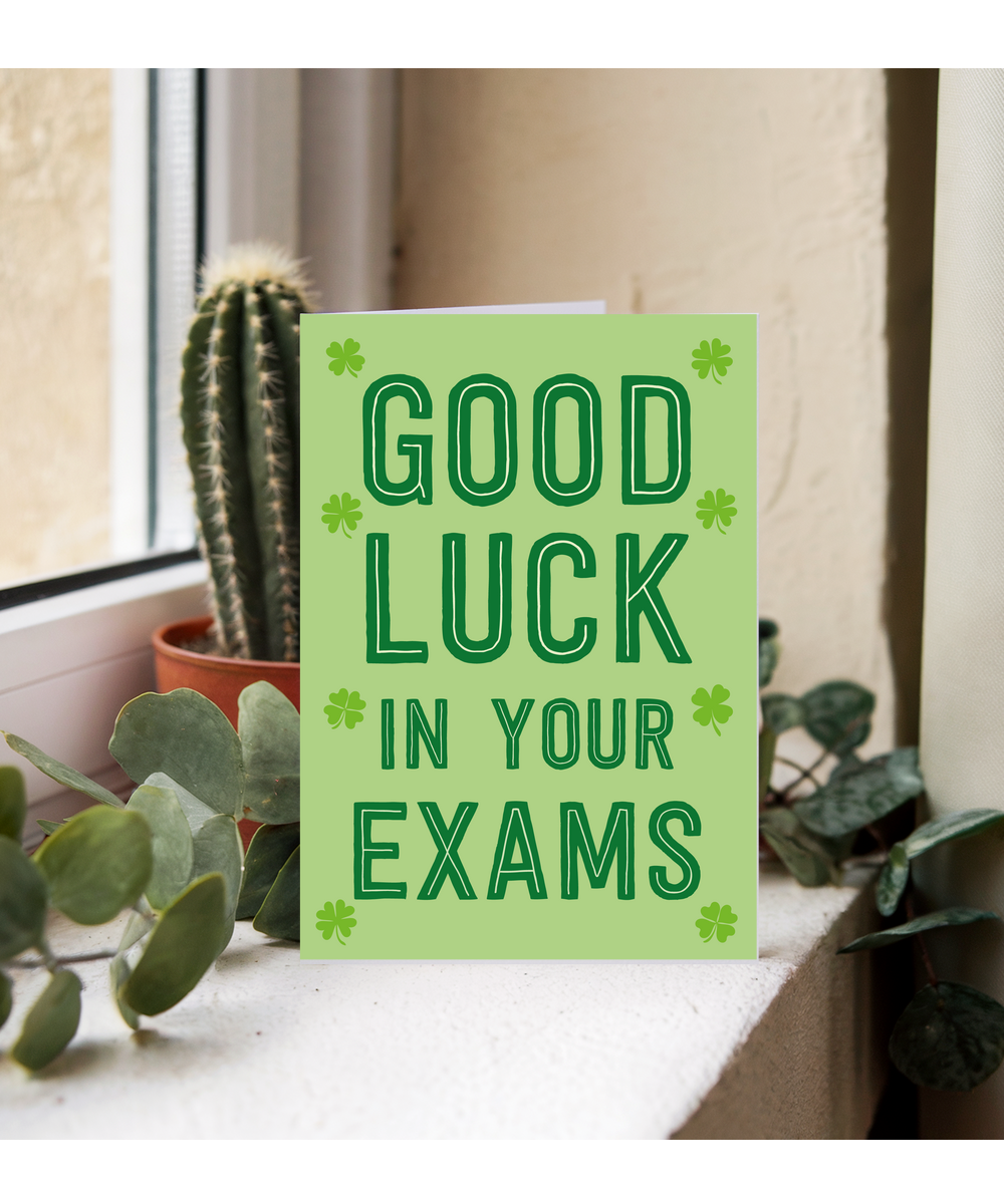 Good Luck in Your Exams with Shamrocks