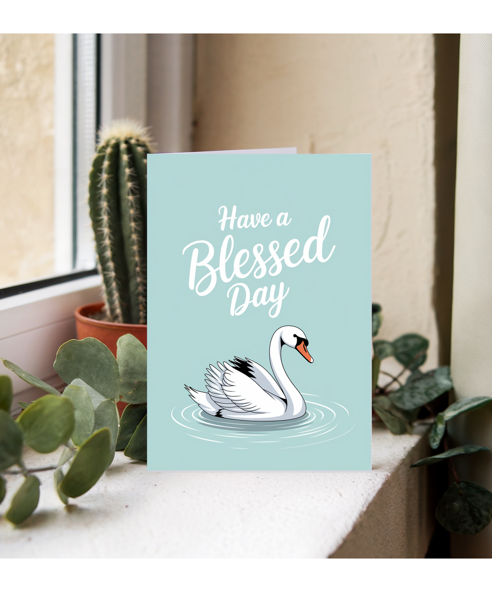 Have a Blessed Day Card Jesus thoughtful