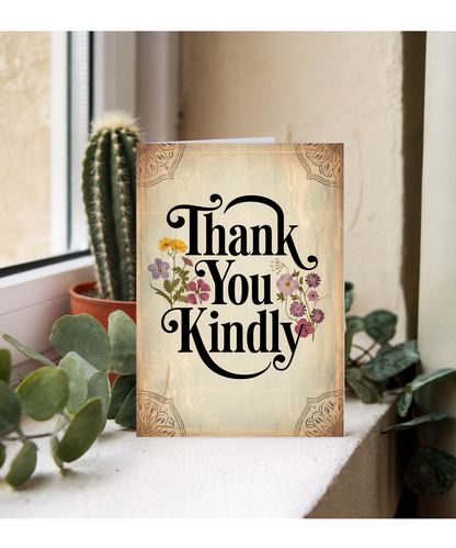 Thank You Kindly Card Vintage