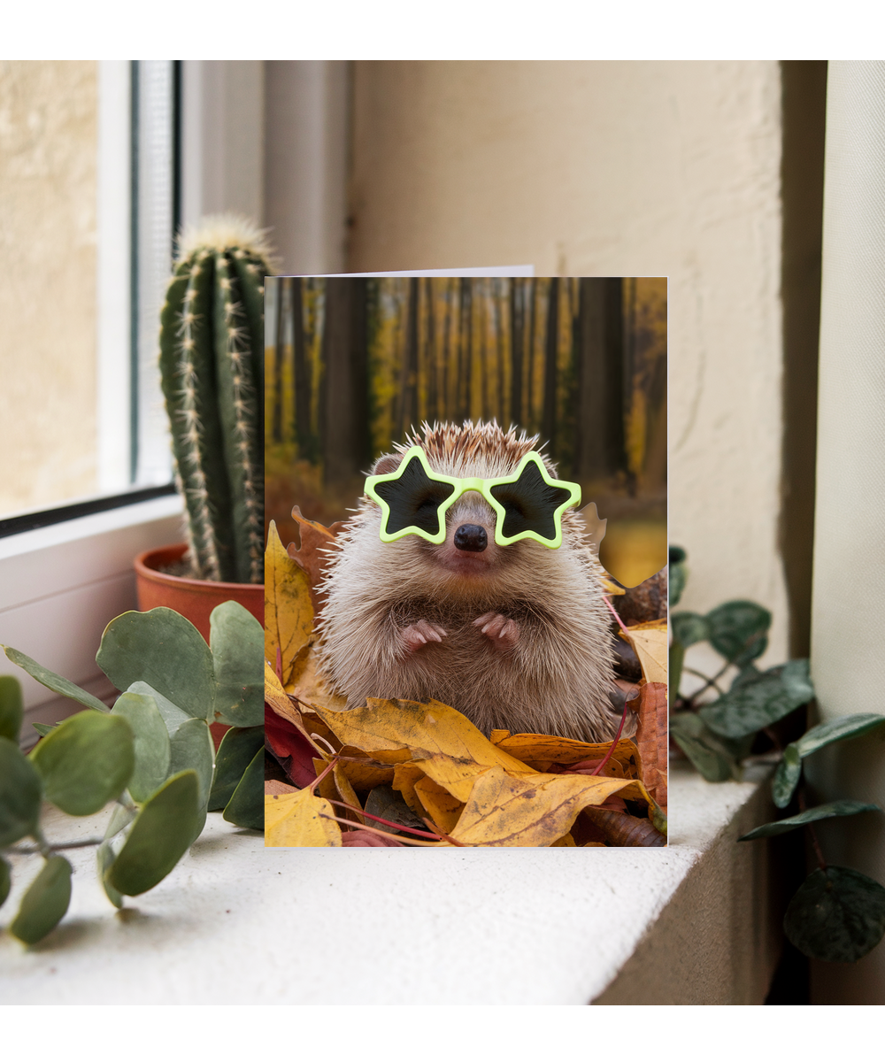 Hedgehog in Party Shades