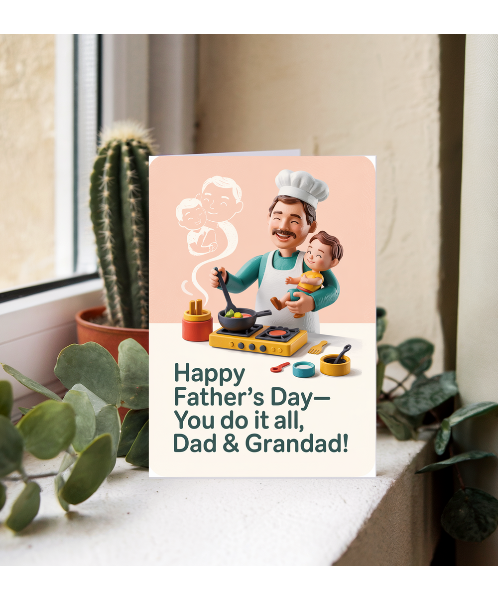 Happy Father’s Day Card You Do It All, Dad & Grandad!