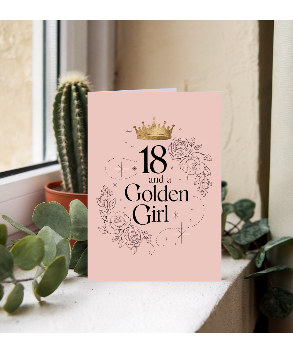 18th Birthday Card for her and a Golden Girl