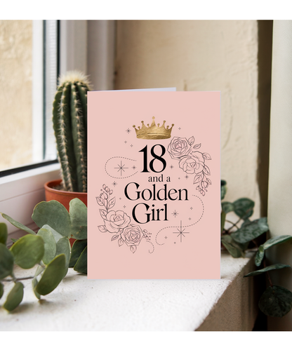 18th Birthday Card for her and a Golden Girl
