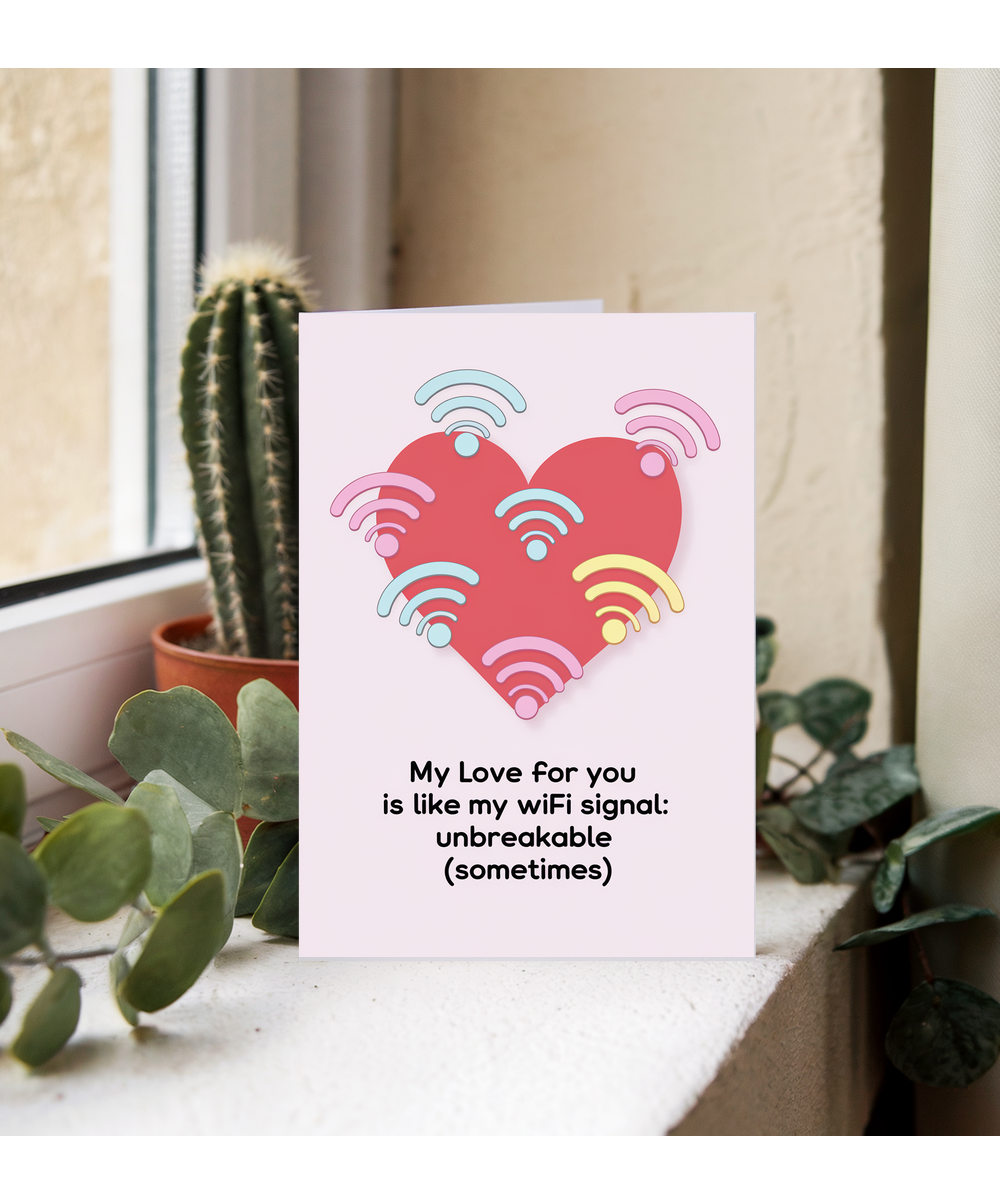Anniversary card for husband Wife My Love for You is Unbreakable Sometimes