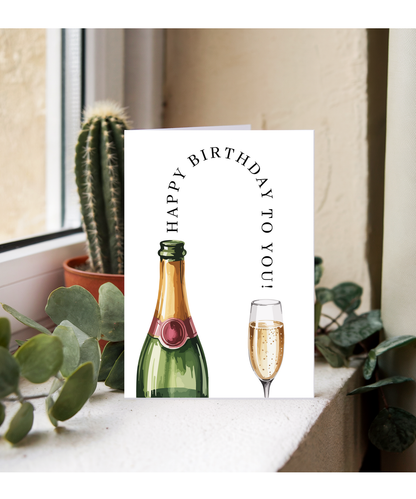 Champagne happy birthday to you