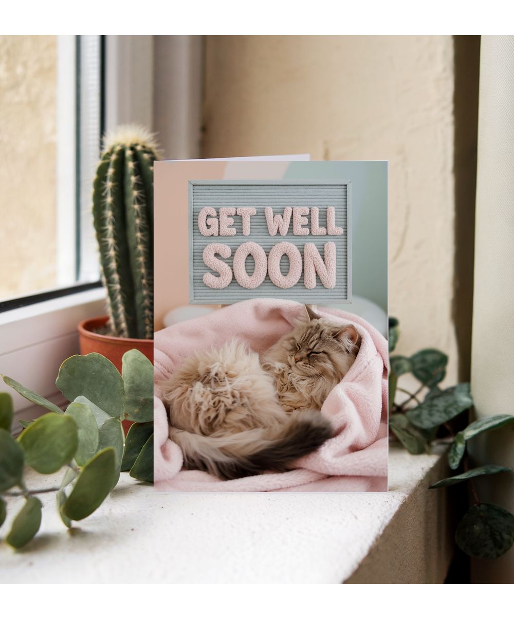 Get Well Soon with Cozy Cat