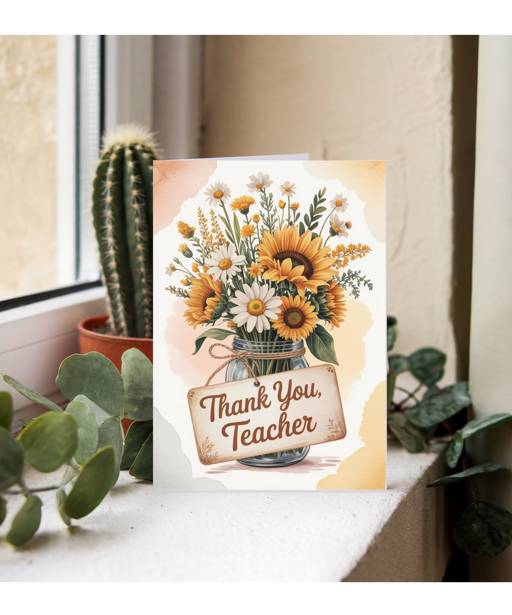 Thank you teacher sunflowers