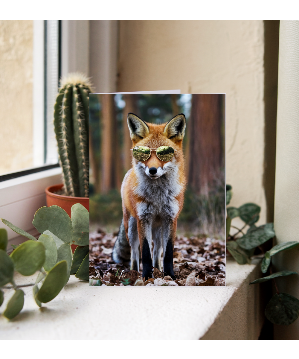 Fox in Mirrored Glasses