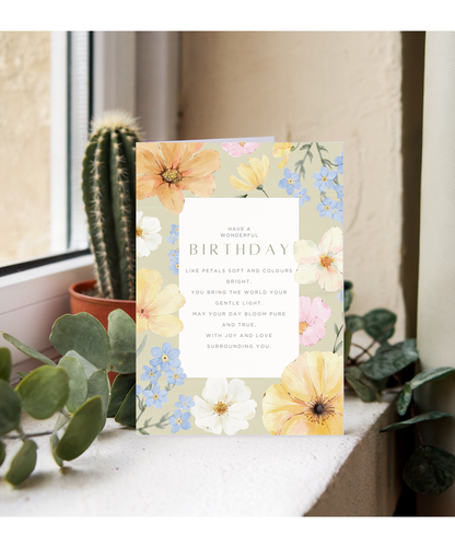 happy birthday floral may you bloom