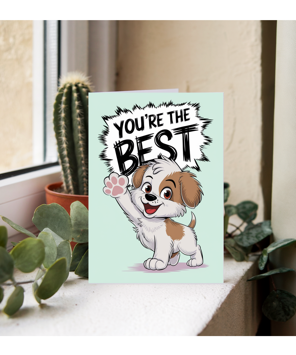 You're the Best - Puppy Giving a High Five