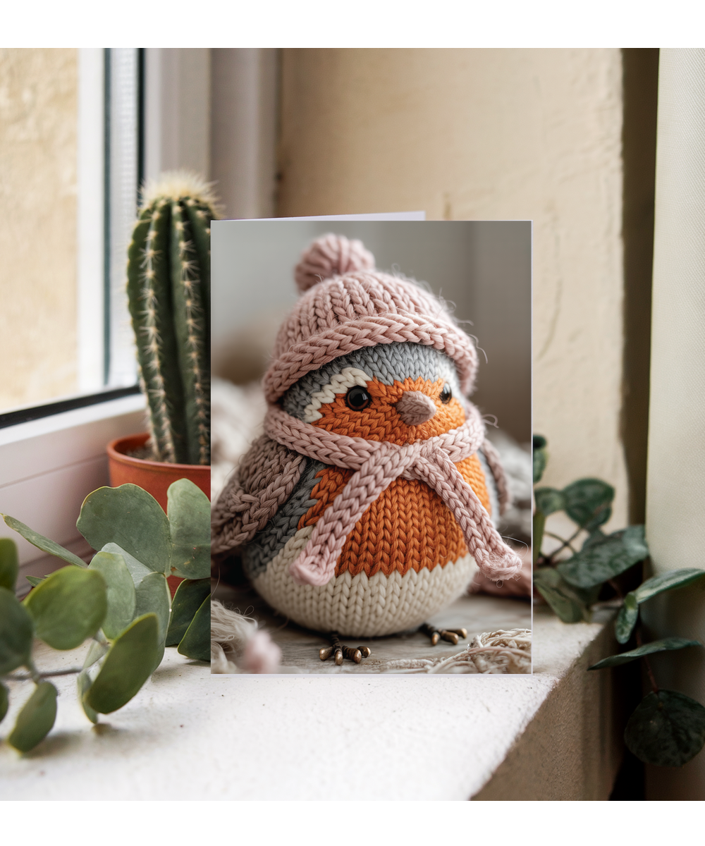 Knitted robin
