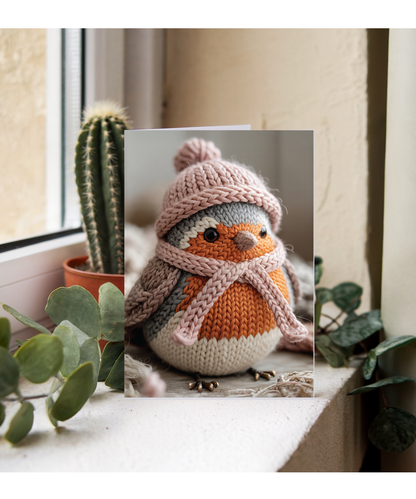 Knitted robin