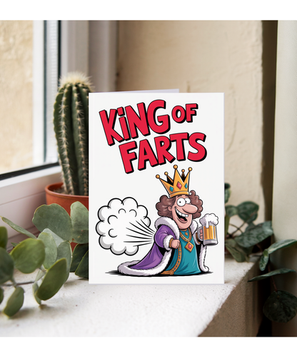 Hilarious Birthday Card for the Mr Husband Boyfriend Partner King of Farts